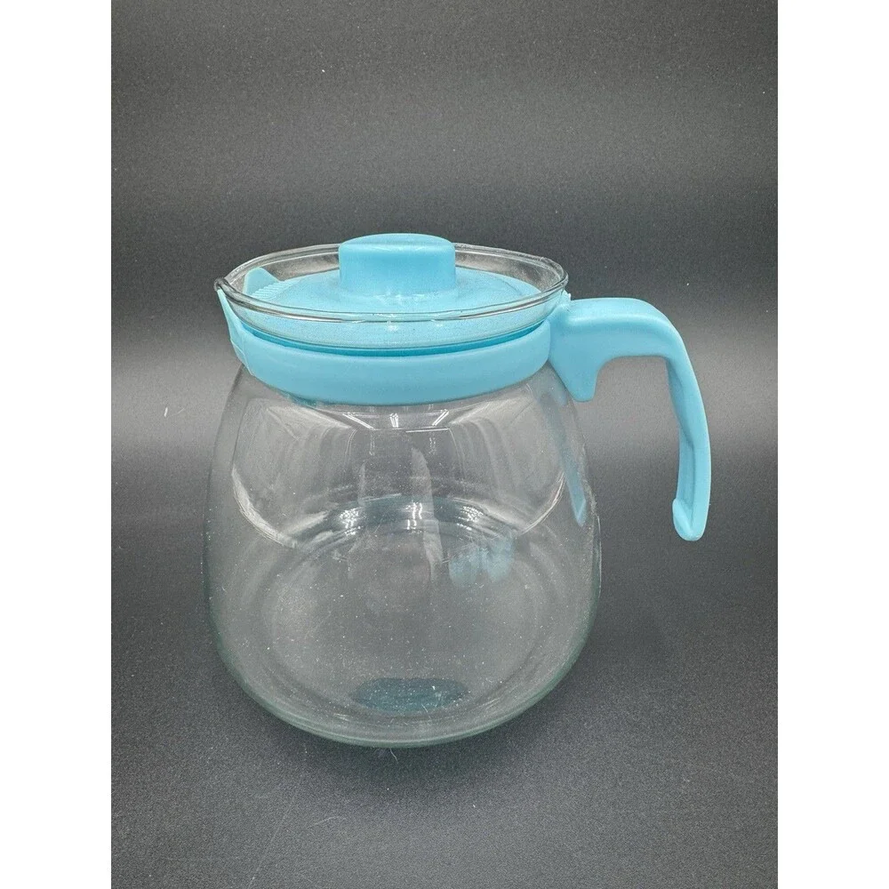 Cute Little Coffee Pot With 4 Glass Cups